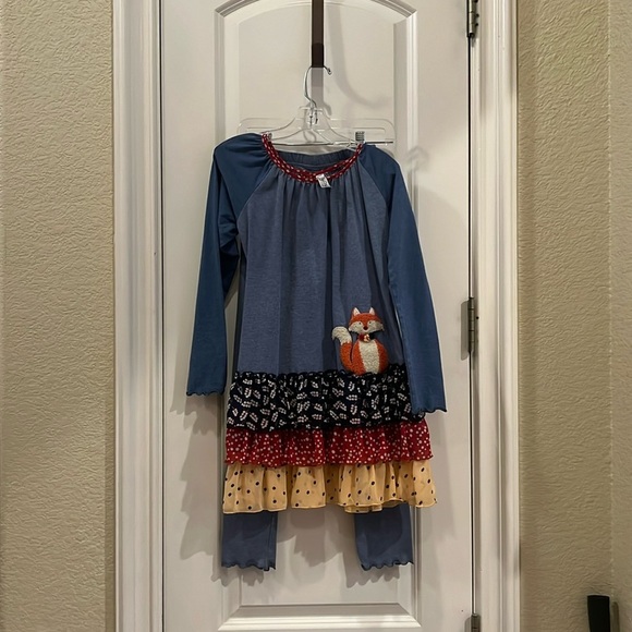 Love you lots fox dress size 10 pants size 12/14 - Picture 1 of 10